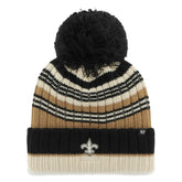New Orleans Saints '47 Women's Barista Cuffed Knit Hat with Pom - Natural for sale