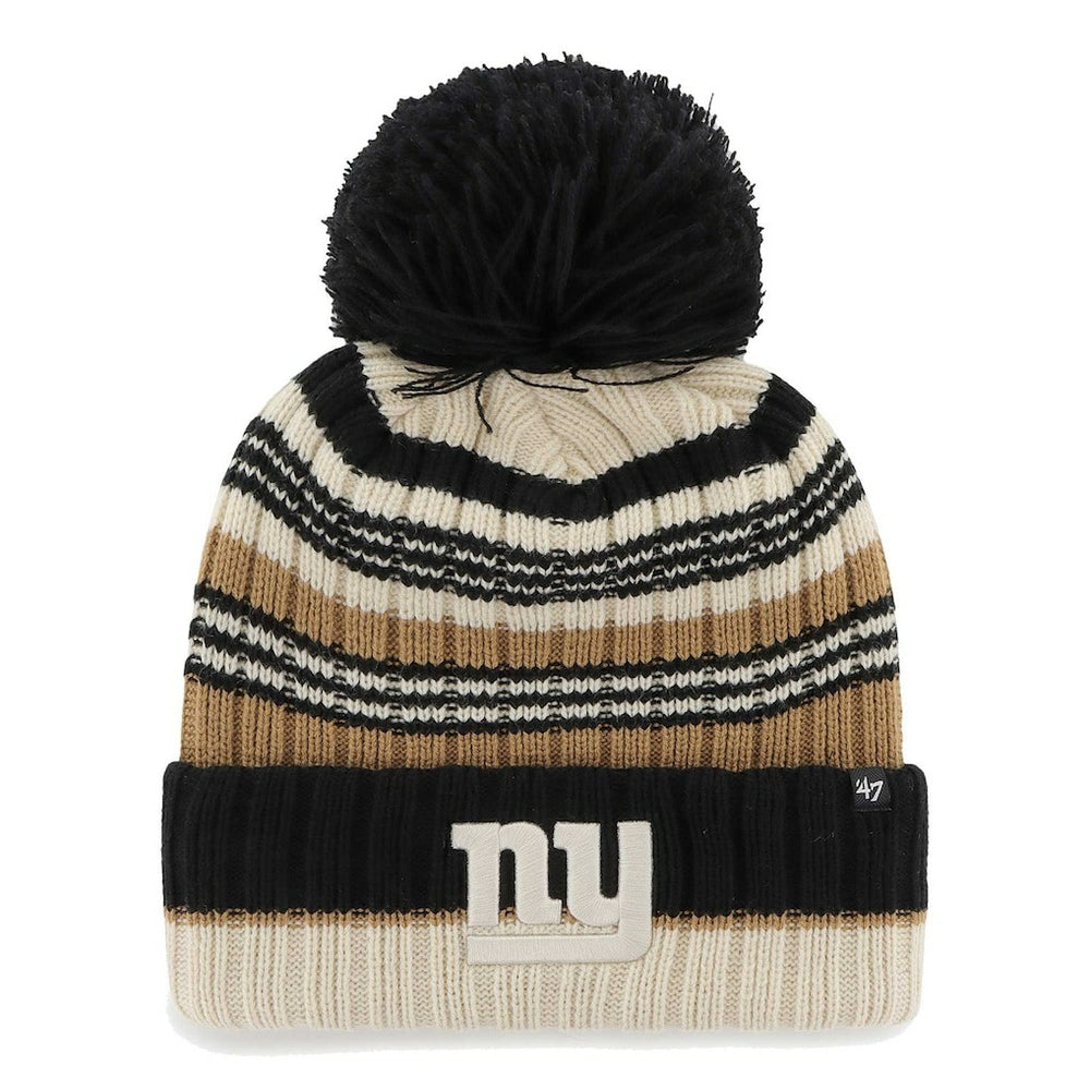 New York Giants '47 Women's Barista Cuffed Knit Hat with Pom - Natural sale