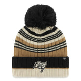Tampa Bay Buccaneers '47 Women's Barista Cuffed Knit Hat with Pom - Natural for sale