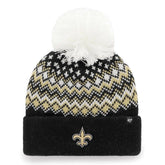 New Orleans Saints '47 Women's Elsa Cuffed Knit Hat with Pom - Black online