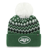 New York Jets '47 Women's Elsa Cuffed Knit Hat with Pom - Green discount