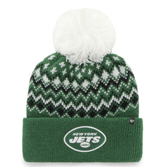 New York Jets '47 Women's Elsa Cuffed Knit Hat with Pom - Green discount