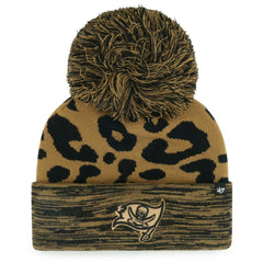Tampa Bay Buccaneers '47 Women's Rosette Cuffed Knit Hat with Pom - Brown for sale