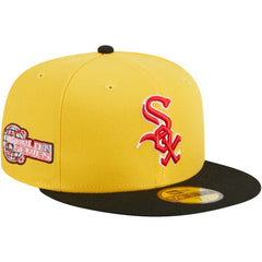 Chicago White Sox Grilled 59FIFTY Fitted Hat - Yellow/Black | New Era
