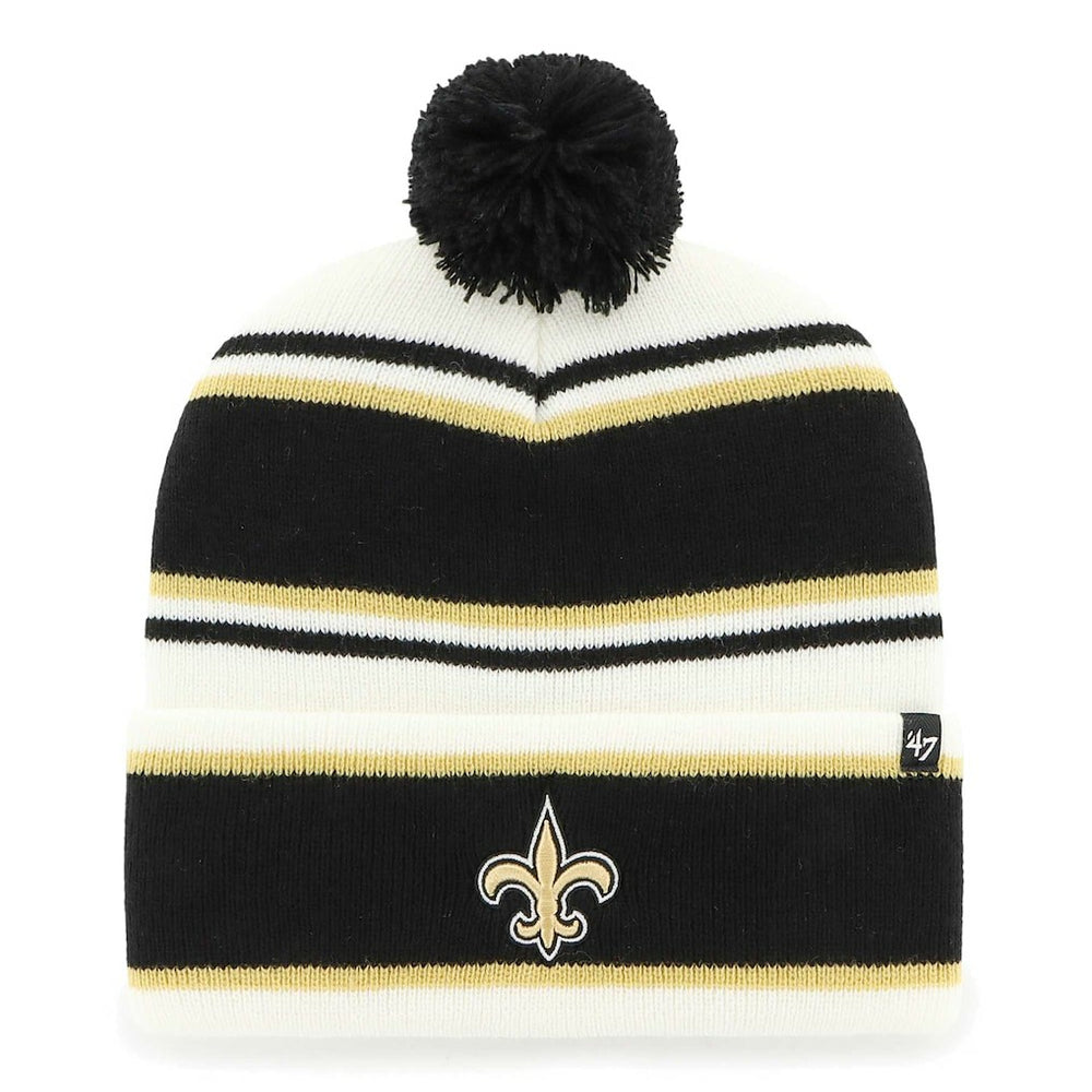 New Orleans Saints '47 Youth Stripling Cuffed Knit Hat with Pom - White discount