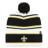New Orleans Saints '47 Youth Stripling Cuffed Knit Hat with Pom - White discount