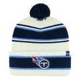 Tennessee Titans '47 Youth Stripling Cuffed Knit Hat with Pom - White cheap