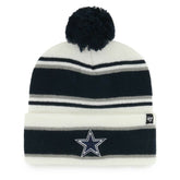 Dallas Cowboys '47 Youth Stripling Cuffed Knit Hat with Pom - White cheap