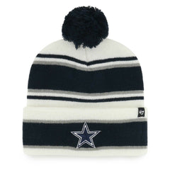 Dallas Cowboys '47 Youth Stripling Cuffed Knit Hat with Pom - White cheap