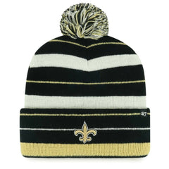 New Orleans Saints '47 Powerline Cuffed Knit Hat with Pom - Black on sale