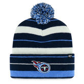 Tennessee Titans '47 Powerline Cuffed Knit Hat with Pom - Navy online