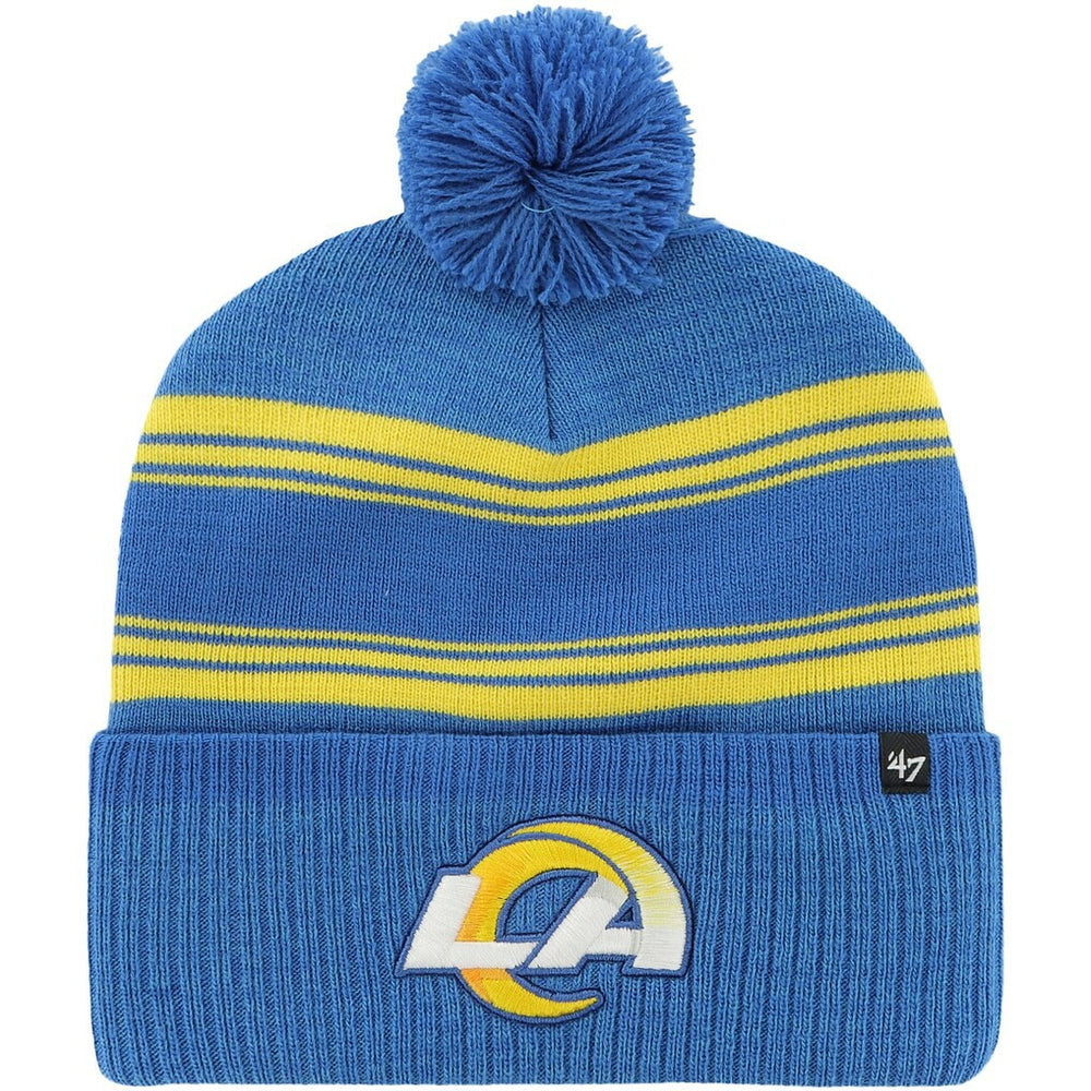 Los Angeles Rams '47 Fadeout Cuffed Knit Hat with Pom - Royal sale