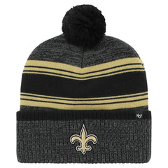 New Orleans Saints '47 Fadeout Cuffed Knit Hat with Pom - Black on sale