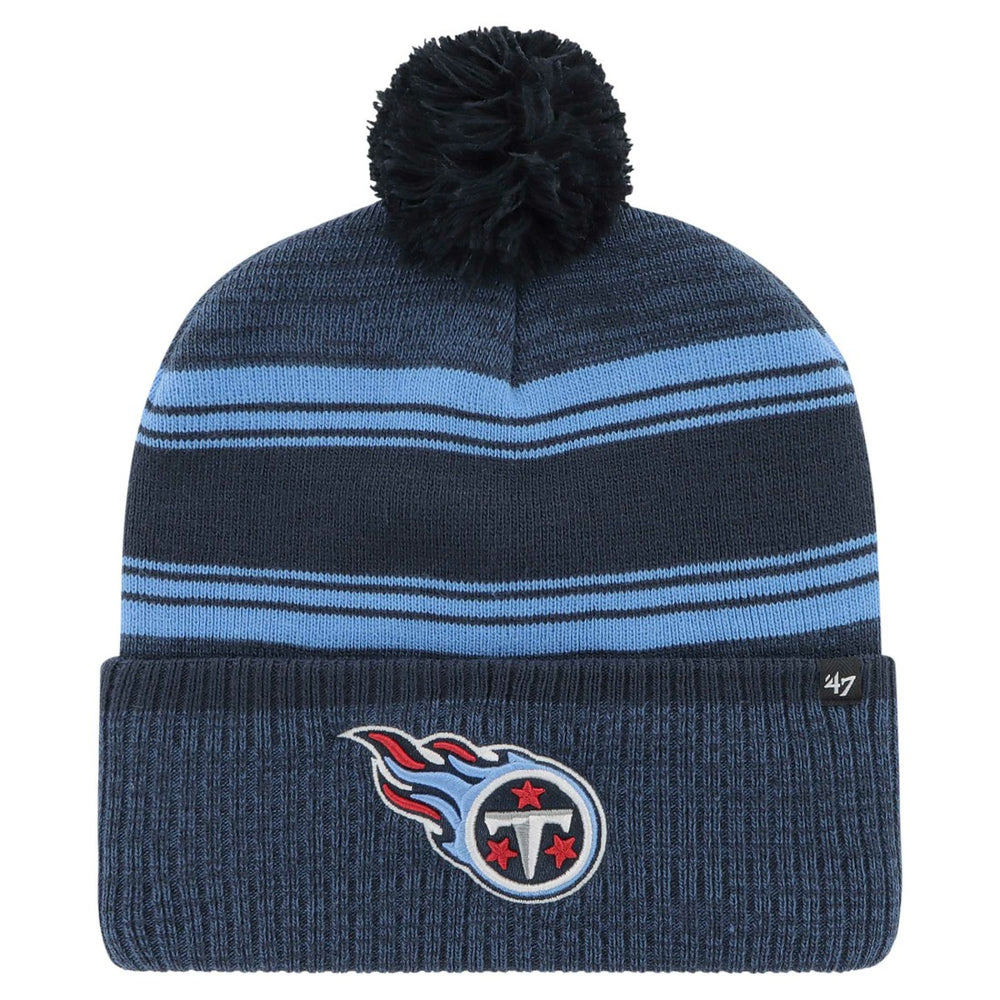 Tennessee Titans '47 Fadeout Cuffed Knit Hat with Pom - Navy sale