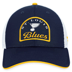 St. Louis Blues Fanatics Fundamental Adjustable Hat Navy/White