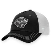 Pittsburgh Penguins Fanatics Women's Fundamental Trucker Adjustable Hat Black/White