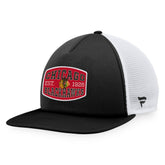 Chicago Blackhawks Fanatics Foam Front Patch Trucker Snapback Hat Black/White