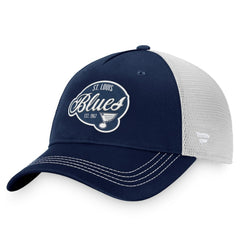 St. Louis Blues Fanatics Women's Fundamental Trucker Adjustable Hat Navy/White