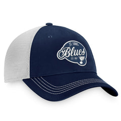 St. Louis Blues Fanatics Women's Fundamental Trucker Adjustable Hat Navy/White