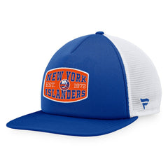 New York Islanders Fanatics Foam Front Patch Trucker Snapback Hat Royal/White