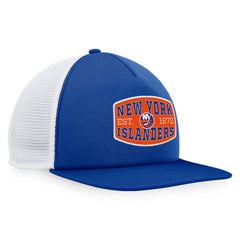 New York Islanders Fanatics Foam Front Patch Trucker Snapback Hat Royal/White