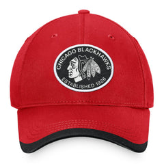 Chicago Blackhawks Fanatics Fundamental Adjustable Hat Red