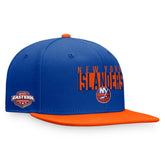 New York Islanders Fanatics Fundamental Colorblocked Snapback Hat Royal/Orange
