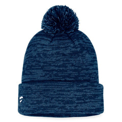 Seattle Kraken Fanatics Fundamental Cuffed Knit Hat with Pom Deep Sea Blue