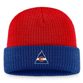 Colorado Rockies Heritage Vintage Cuffed Knit Hat - Red/Blue