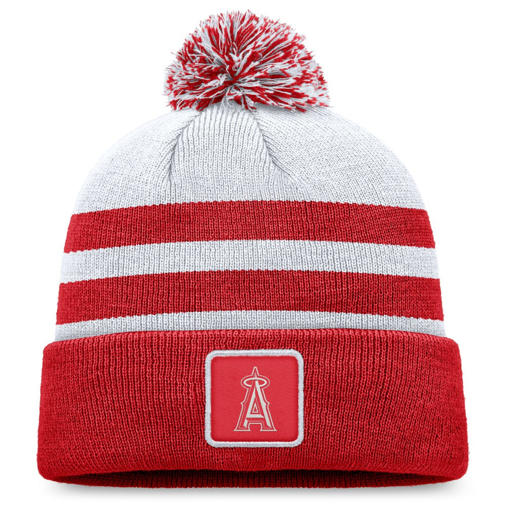 Los Angeles Angels Cuffed Knit Hat with Pom - Gray