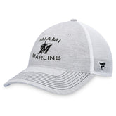 Miami Marlins Trucker Adjustable Hat - Gray