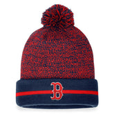 Boston Red Sox Space-Dye Cuffed Knit Hat with Pom - Navy/Red