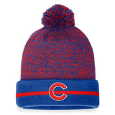 Chicago Cubs Space-Dye Cuffed Knit Hat with Pom - Royal/Red