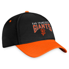 San Francisco Giants Stacked Logo Flex Hat - Black/Orange