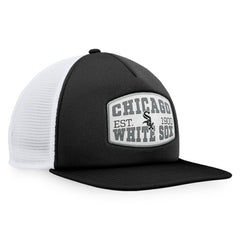 Chicago White Sox Foam Front Patch Trucker Snapback Hat - Black