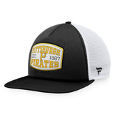 Pittsburgh Pirates Foam Front Patch Trucker Snapback Hat - Black