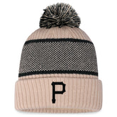 Pittsburgh Pirates Women's Cuffed Knit Hat with Pom - Natural/Black