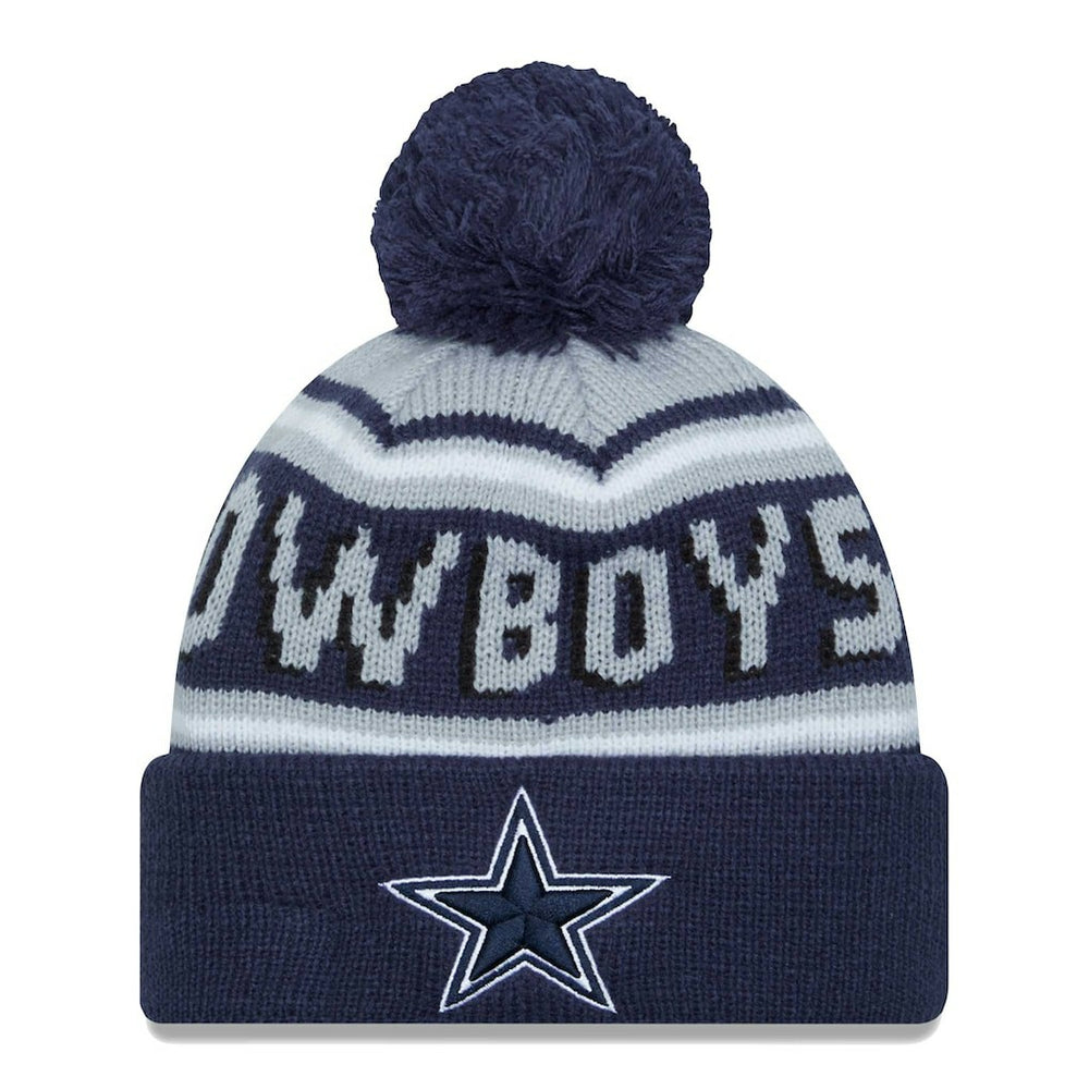 Dallas Cowboys New Era Main Cuffed Knit Hat with Pom - Navy sale