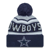 Dallas Cowboys New Era Main Cuffed Knit Hat with Pom - Navy sale