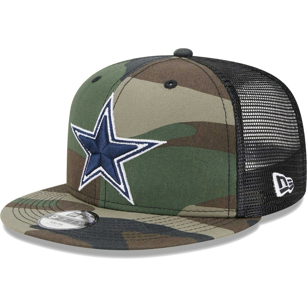 Dallas Cowboys New Era Youth Main Trucker 9FIFTY Snapback Hat - Camo sale