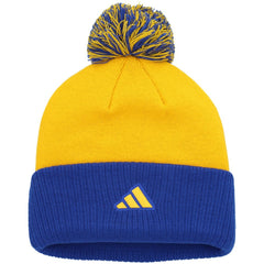 St. Louis Blues adidas Women's Laurel Cuffed Knit Hat with Pom Gold