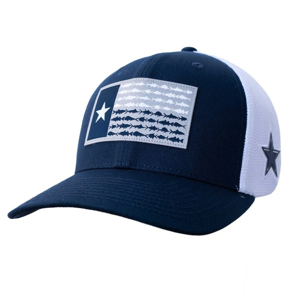 Dallas Cowboys Fish Flag Texas Flex Hat - Navy sale