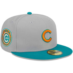 Chicago Cubs 59FIFTY Fitted Hat - Gray/Teal | New Era