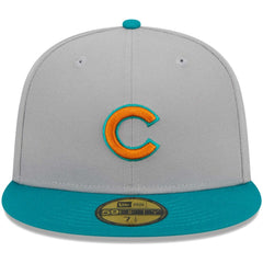 Chicago Cubs 59FIFTY Fitted Hat - Gray/Teal | New Era