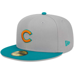 Chicago Cubs 59FIFTY Fitted Hat - Gray/Teal | New Era