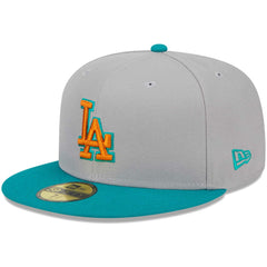 Los Angeles Dodgers 59FIFTY Fitted Hat - Gray/Teal | New Era