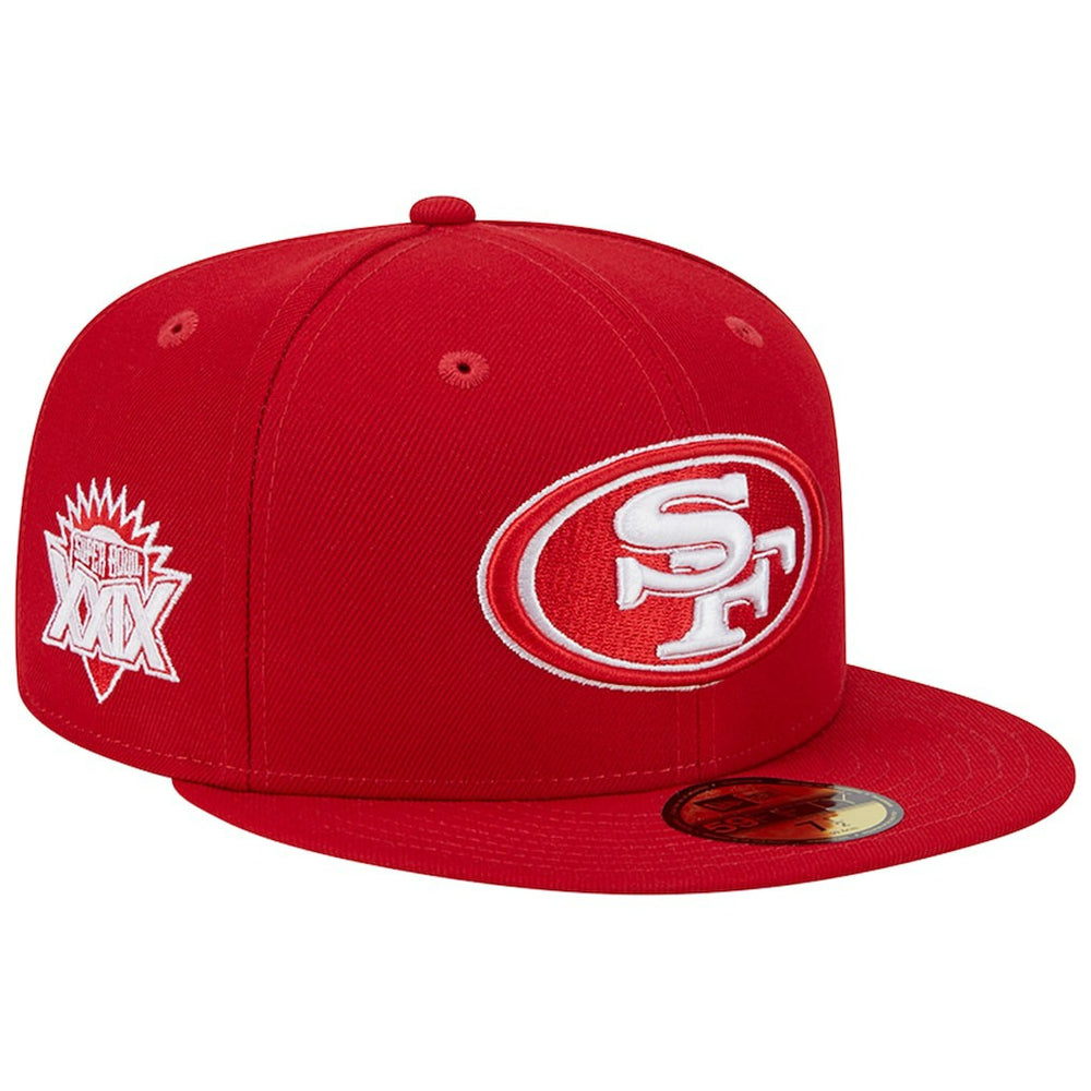 San Francisco 49ers New Era Super Bowl XXIX Main Patch 59FIFTY Fitted Hat - Scarlet cheap