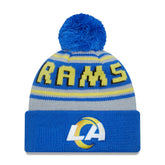 Los Angeles Rams New Era Main Cuffed Knit Hat with Pom - Royal discount
