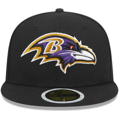 Baltimore Ravens New Era Youth Main 59FIFTY Fitted Hat - Black on sale