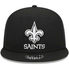 New Orleans Saints New Era Main Trucker 9FIFTY Snapback Hat - Black cheap